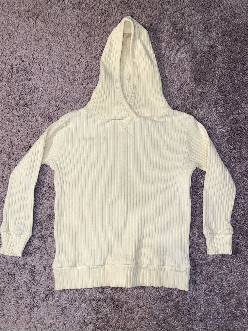 Kate Quinn Girls 3T Ribbed Hoodie Sweatshirt Yellow Lightweight Summer Top